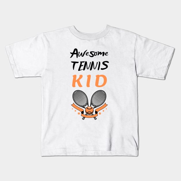 US Open Tennis Kid Racket and Ball Kids T-Shirt by TopTennisMerch